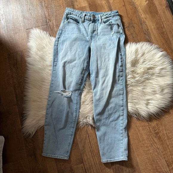 OLD NAVY High-Waisted OG Straight Ankle Jeans In Light Dip - Picture 4 of 5